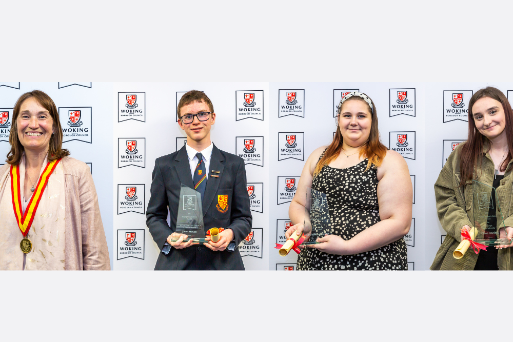 Woking's Eminent Citizen and Young People's Civic Award winners
