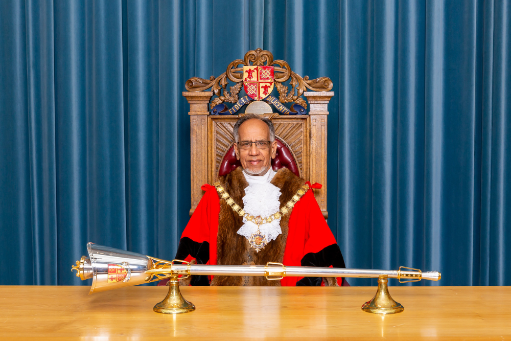 Official photograph of Mayor of Woking, Cllr M Ilyas Raja. 